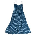 Reformation Women’s Juliette Lazuli Blue Polka Dot Slip Midi Dress Size 8 Photo 5
