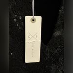 NWT GF Collection Black Floral Dress Shirt Keyhole Back with Sequins Size XS Photo 7