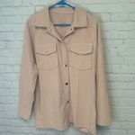 Emery Rose NEW dusty pink textured soft snap up shacket, size Small Photo 7