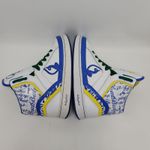 Baby Phat  Y2K Women's Cat High Top Leather Sneakers Size 8 White Blue Yellow Photo 11