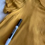 Urban Romantics Crop Top Blouse Womens M Mustard Button Up Flowy Casual Preppy Photo 7