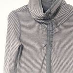 Lululemon Gray Striped Reversible Funnel Neck IN A CINCH Sweatshirt Photo 1