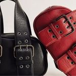 Free People  Say Yes Bag Oxblood Red Leather NWT Y2K Purse Pouchette Charm Bag Photo 14