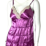 Miss Chievous Miss‎ Chievous purple satin finish tiered lace camisole top large Photo 0