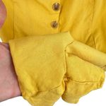 Wonderly  Curvy Yellow Linen Cotton Blend Shorts Tank Sleeveless Romper Size 1X Photo 3