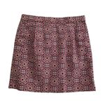 JCREW COTTON BASKET WEAVE PRINT PATTERN MINI SHORT SKIRT 4 Pink Photo 2