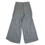 Anthropologie Ett Twa Pants Womens 2P Blue White Wide Leg Striped Sailor Linen Photo 1