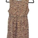 New York And Company Zebra Print Sleeveless Knee Length Dress M Black $ White Photo 1
