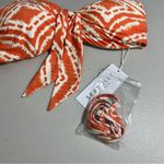 Seafolly  Zanzibar Twist Tie Front Bandeau Mandarin Size 6 NWT Photo 3