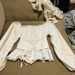 Akira  size large off the‎ shoulder pleaded corset top Photo 2