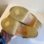 Handmade in Sweden Lime Green Genuine Leather Wooden Clog with Buckle Size 37 Photo 5