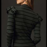 Anthropologie t.la Striped Ruffle Bohochic Coastal Cowgirl Quiet Luxury Top M Photo 3