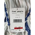 Free People NWT  Ivory Embroidered‎ Floral Wild Horses Mini Dress Peasant Boho S Photo 2