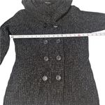 Carol Rose  Black Gray Cable Knit Hooded Cardigan Women's Size‎ Medium Photo 3