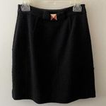 Kate Spade Textured Black Bow Back Mini Skirt Photo 0