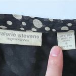 Valerie Stevens  100% Silk Black/White Polka Dot A-Line Midi Skirt Vintage Size 4 Photo 3