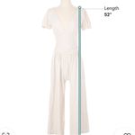 Susana Monaco  Gathered Jumpsuit Wide Leg Blanched Almond M Photo 1