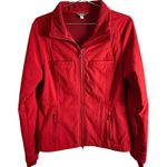 Roots ‎ Canada Red Full Zip Jacket Womens Large Fleece Lined Softshell Coat Photo 0