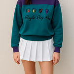 Vintage Bugle Boy Co Sweatshirt Embroidery Pullover Size M Photo 0