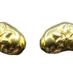 Givenchy Logo Gold tone HEART Shape Clip-On Earrings Vintage Photo 5