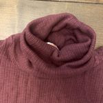 Sundry  3 mauve ribbed knit cotton‎ modal long sleeve long line turtleneck large Photo 3