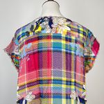 Johnny Was NWOT  Multicolor Plaid Floral Blouse Shirt Linko Babydoll Tunic Size S Photo 6