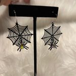 804. Halloween Spider with Web Earrings Photo 1