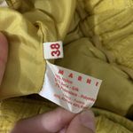 Marni Textured Wide Leg Cropped Pants Mustard Yellow Silk Blend High‎ Waist 38 Photo 5