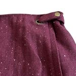 Banana Republic  Burgundy Wool Blend Mini Skirt Faux Wrap Festive Fall Size 6 NWT Photo 1