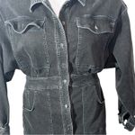 Free People Bo Denim Mini Dress Black M Vintage Western 90s Photo 7