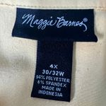 Maggie Barnes Button Front Top Womens 4X Butter Yellow Mature Casual Workwear Photo 1