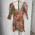 Farm Rio  Pineapple Dress fruits pink mini smocked Photo 5