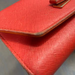 MCM  tri fold‎ wallet with bow, orange Photo 8