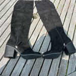 BP  Luke Over The Knee Tall Boots‎ Black Faux Suede Women Size 6.5 Photo 3
