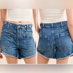 We The Free Free People  Palmer High-Rise Button Fly Slouchy Denim Shorts Size 32 Photo 1