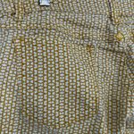 prAna  Kara Marigold Mixer Mustard Cream Patterned Pants Size 6 28 Straight Leg Photo 6