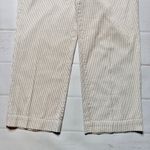 Gap - Women’s Cream Striped Capri Dress Pants - Size 6. Photo 2