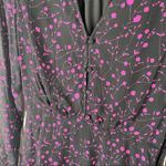 Karina Grimaldi  pink‎ black floral long sleeve mini dress Photo 1