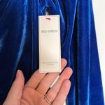 Aura NEW Stunning Blue‎ Velvet Long Sleeve Mini Dress - large Photo 3