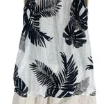 Old Navy Tropical Leaf Printed Halter Neck Top White Black Size XS Photo 6