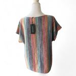 W5 New Anthropologie  Women's Shirt Knit Top Size Medium with Tie Front Stripe Photo 2