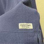 Calvin Klein  Performance Cropped Waffle Knit Hoodie Blue XL Thermal Layer Photo 2