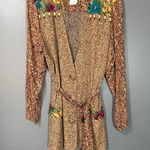 Carole Little Vintage 1990's Women's Beaded Leopard Print Long Blazer Photo 0