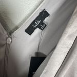 Lulus NEW  Perfect Refinement Silver Gray Satin Maxi Dress Formal Gown Size Large Photo 5