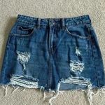 PacSun  dark wash distressed denim skirt in size 25 Photo 0
