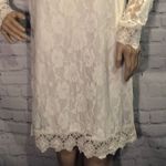 Dee Elly White Lace Overlay Long Sleeve Dr… Photo 2