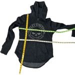 HARLEY DAVIDSON Grey Hoodie Metallic Skull Zippered Charcoal Gray Size Small Photo 5