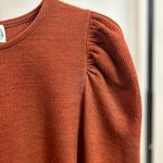 Love Riche Medium Burnt Orange Puffy Shoulder Long Sleeve Top Photo 7