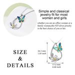 Butterfly Necklace Sterling Silver Teardrop Daisy Flower Butterfly Pendant Photo 4