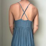 Roxy Blue Striped Beach Coverup Dress Photo 1